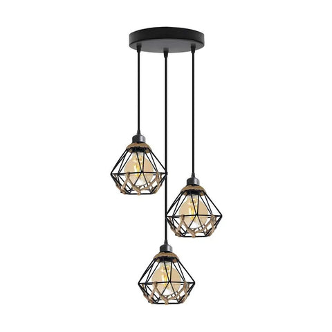 3-lichts cluster hanglamp, industriële hanglamp voor café, bar en restaurant ~ 5131