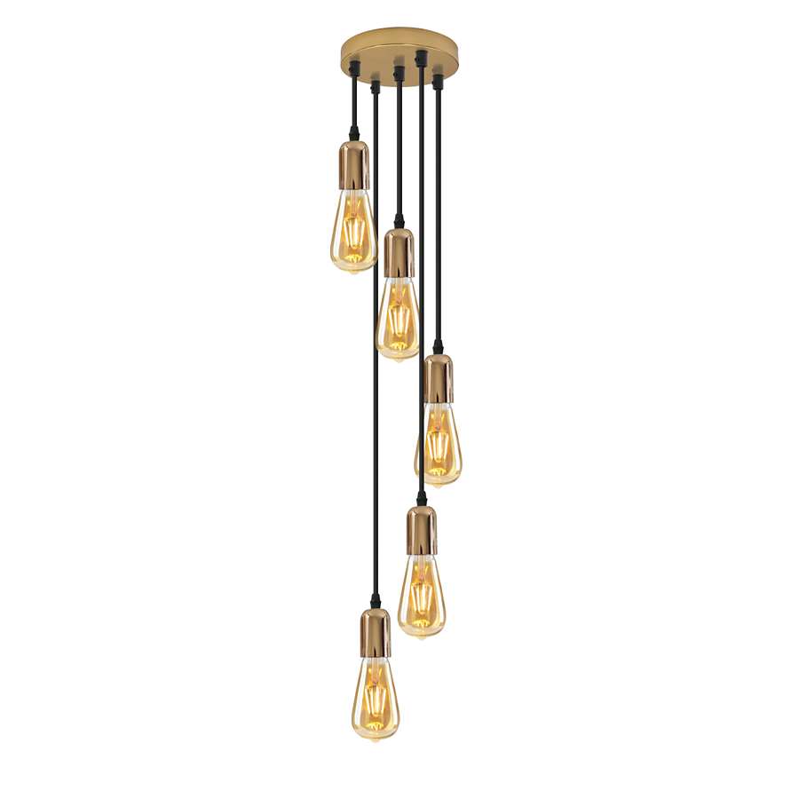 french gold cluster ceiling pendant light 5 light