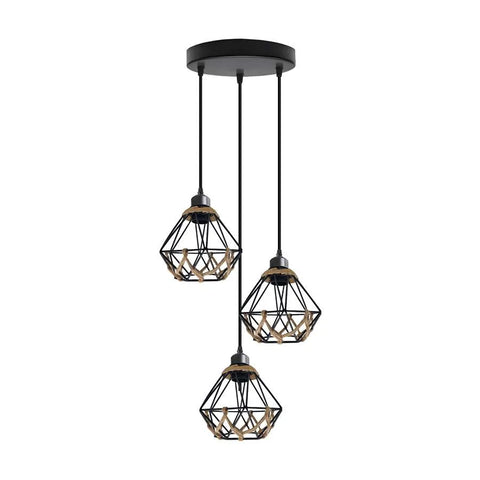 3-lichts cluster hanglamp, industriële hanglamp voor café, bar en restaurant ~ 5131