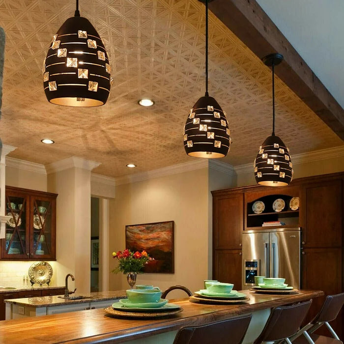 metal contemporary black pendant light