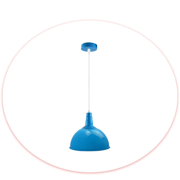 Moderne enkele koepelvormige hanglampkap~5907 – Lichtblauw / Nee