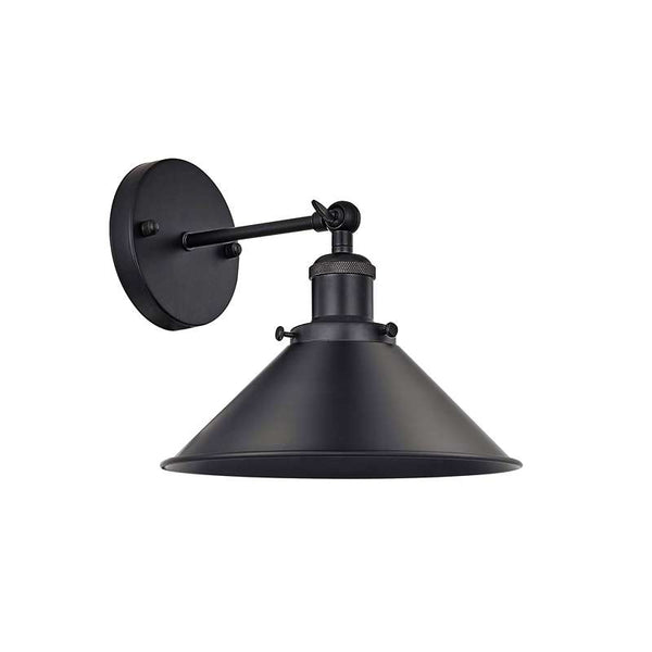 Zwarte kegelvormige wandlamp met verstelbare arm ~4717 – 1 pak / Zonder lamp