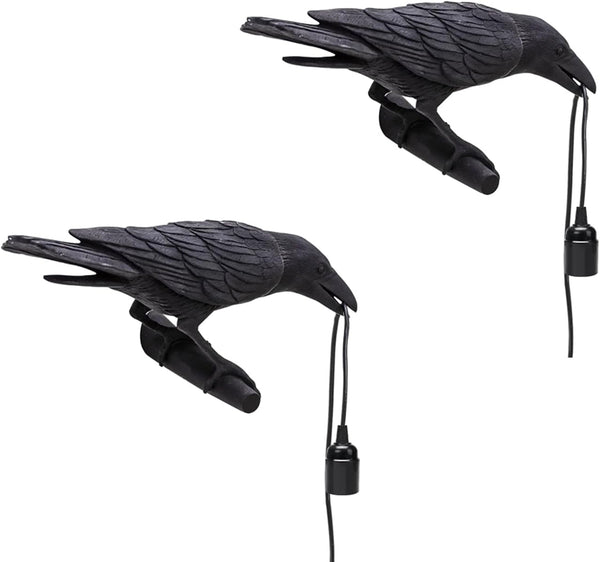 Vogelvormige wandlamp met stekker, decoratieve wandlamp ~4779 – 2-pack