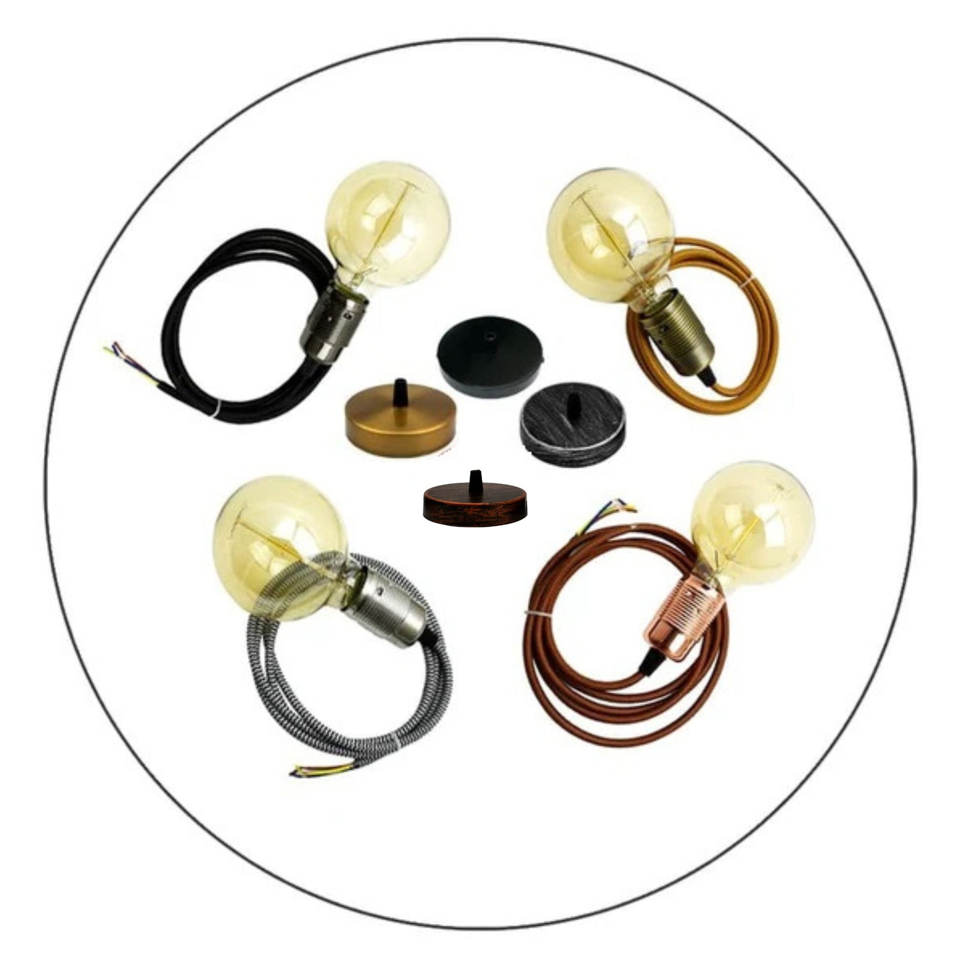 ceiling pendant kit with E27 bulb UK