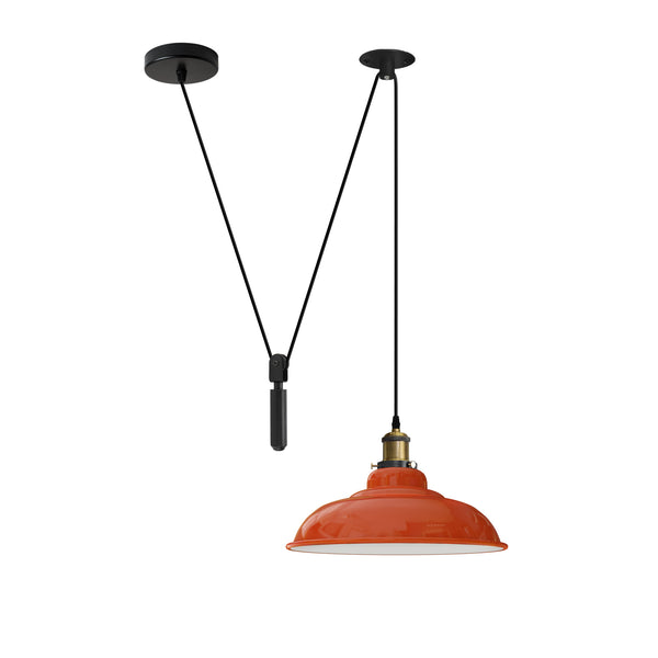 Industriële plafondlamp met één kop, Spider Light ~5604 – Oranje