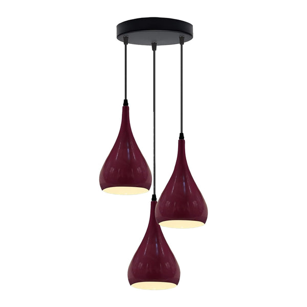 3-weg Multi Teardrop Plafond Hanglamp ~5295 – Bourgondië / Nee