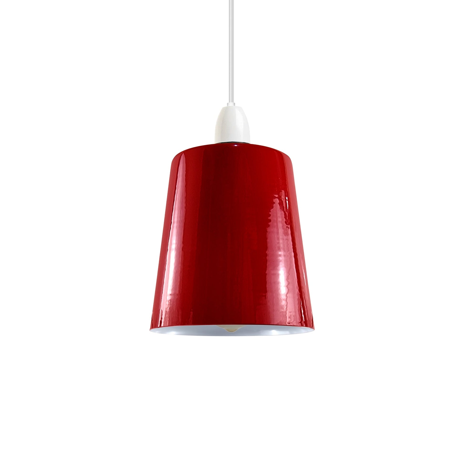 Simple red shade for pendant lights