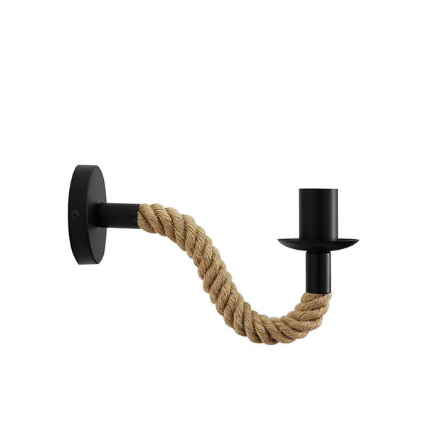 Nachtkastje Wandlampen Vintage Henneptouw Wandlamp ~4550 – Zonder lamp / 1 pak
