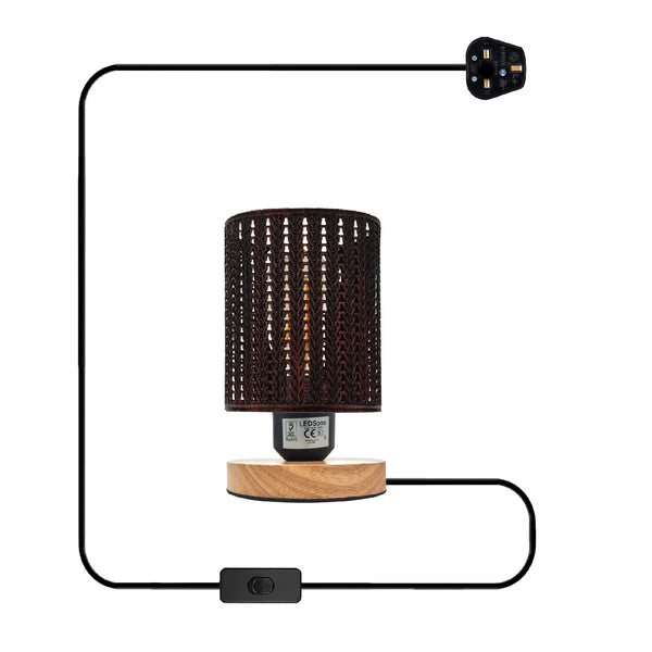 Cage Hal Tafellampen~5358 – Rustiek Rood / Ja