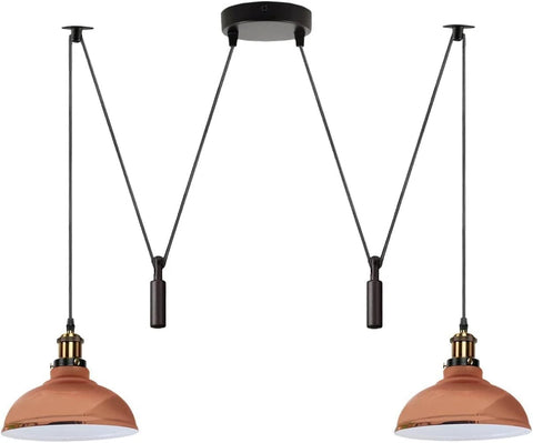 2 Head Ceiling Pendant Spider Light, 29cm Metal ~6147