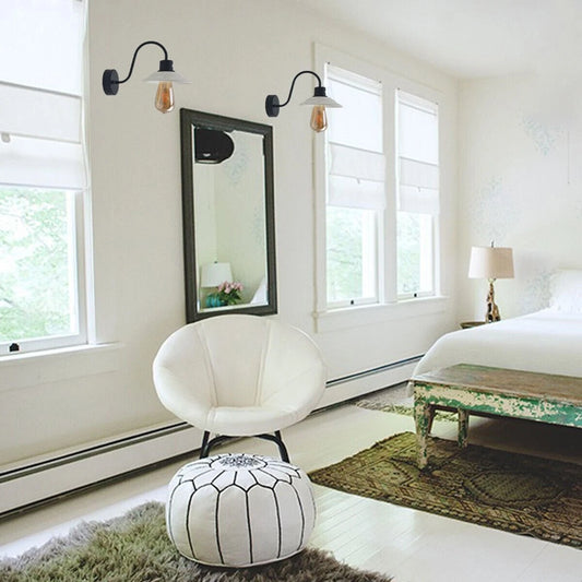 Moderne antieke messing zwarte wandlamp lampenkapset ~ 2475