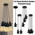 Multifunctionele zwarte moderne plafondlamp met LED-lampen, lampenkap UK~2257 