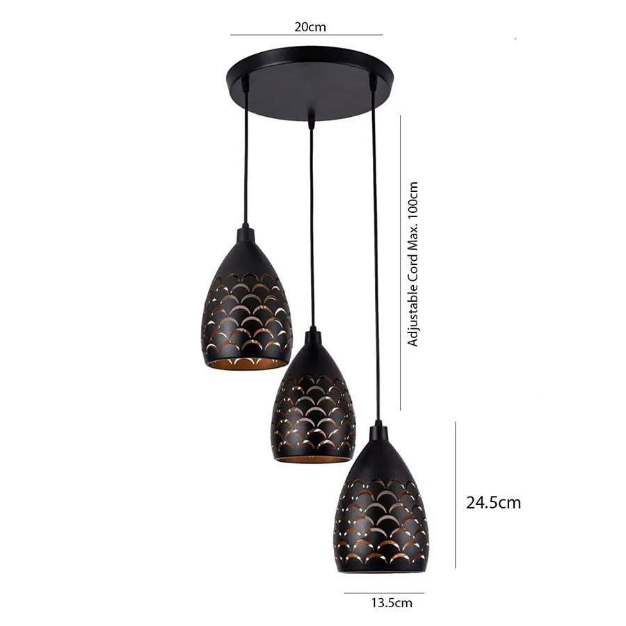 3-Light Cluster Pendant Hanging Light Fixture, Hanging Light,Contemporary-Application image