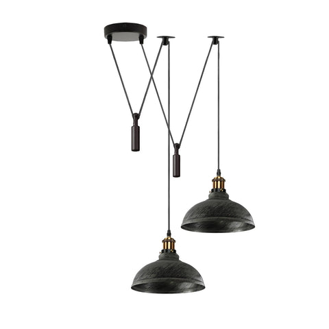 2 Head Ceiling Pendant Spider Light, 29cm Metal ~6147