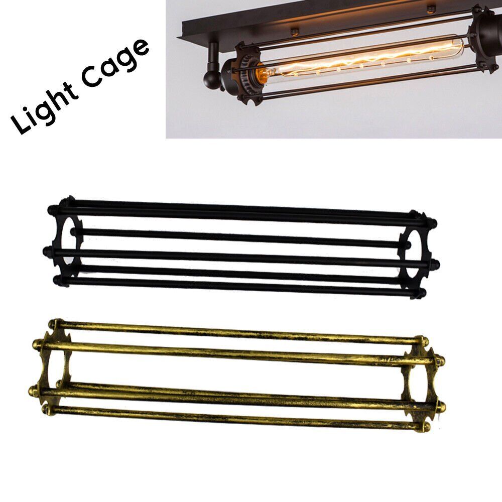 Long Cage Tube Pendant Shade Metal cage ~5490