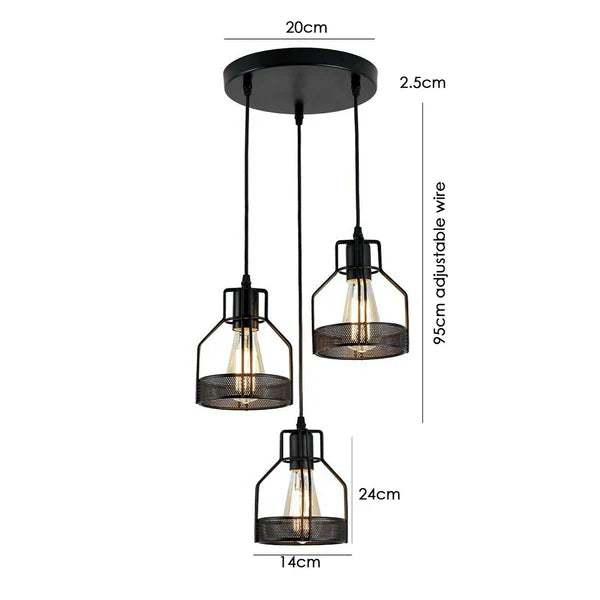 cluster pendant light mesurment