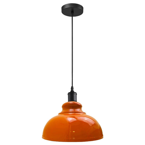 Hanglamp met koepelvormige kap van metaal, plafondlamp ~5259
