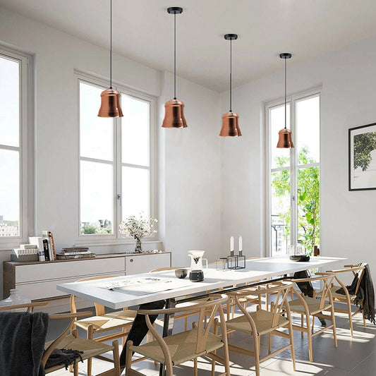 LEDSone industriële vintage retro stijl hanglamp roségoudkleurige lampenkap ~ 2534