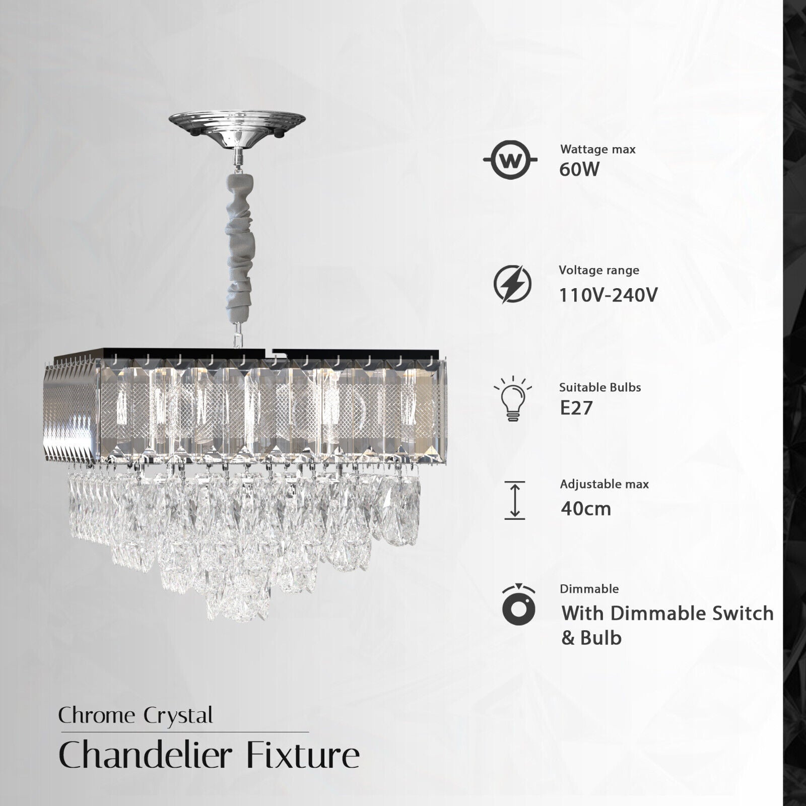 crystal chandelier ceiling light
