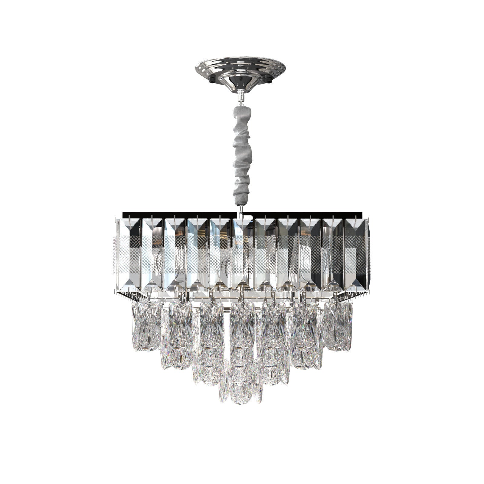 Large modern glass crystal chandelier