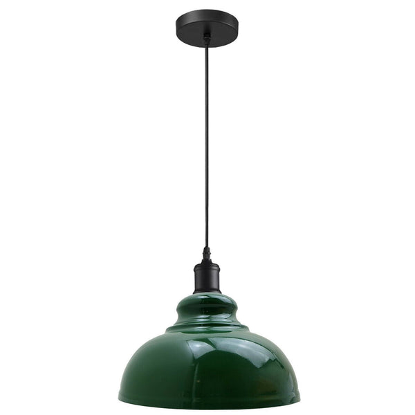 Hanglamp met koepelvormige kap van metaal, plafondlamp ~5259 – Groente / Ja