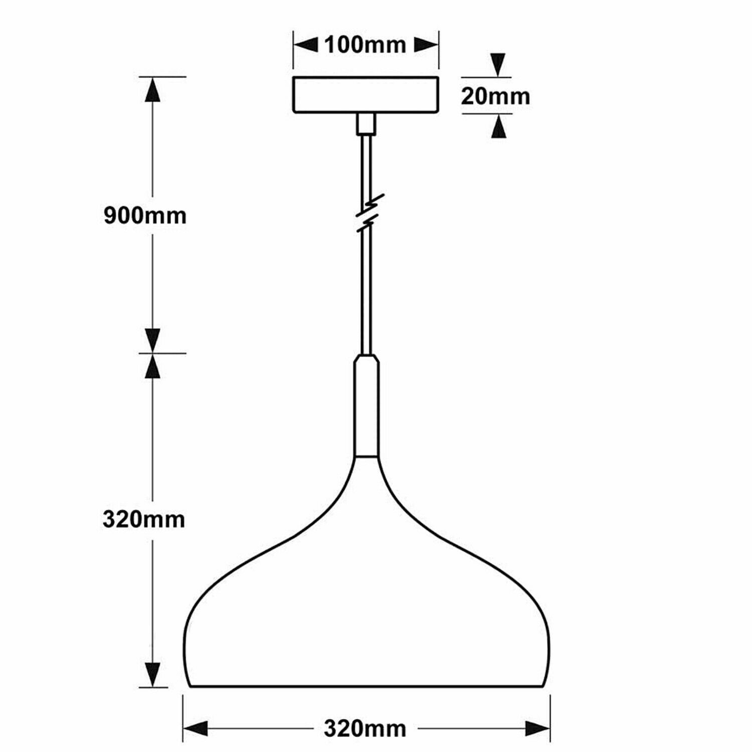 320mm wisth metal lampshade single pendant light