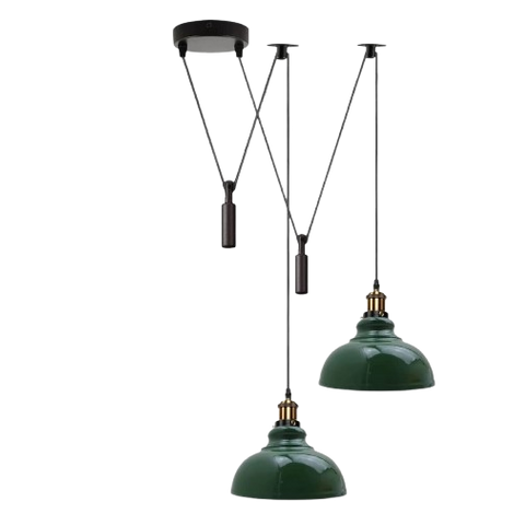 2 Head Ceiling Pendant Spider Light, 29cm Metal ~6147