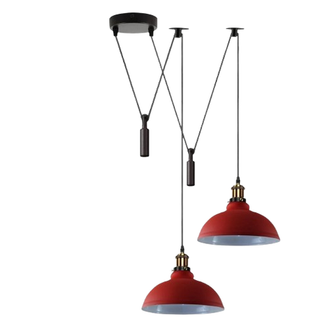 2 Head Ceiling Pendant Spider Light, 29cm Metal ~6147
