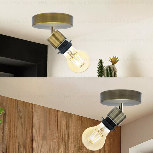 Verstelbare LED plafondlamp, vintage plafondlamp voor wandmontage~5741