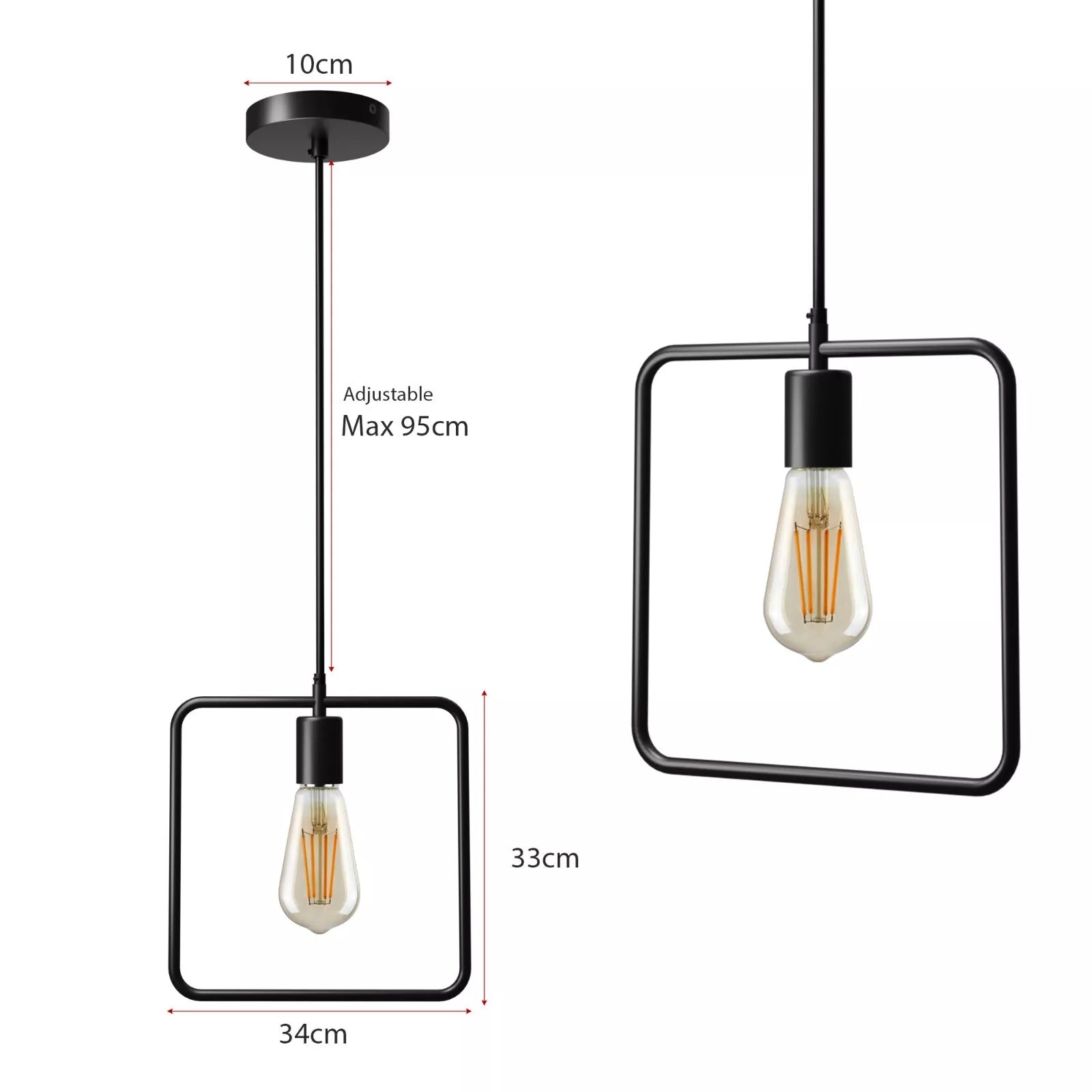 pendant light with dimensions