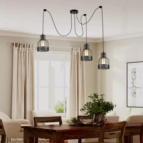 Industrial Spider Pendant Light | Multiple Ceiling Light Fixture ~6139