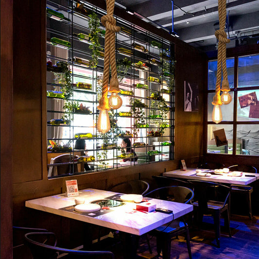 2m touwkooi vintage plafond hanglamp ~3618