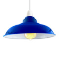 Marineblauwe glanzende moderne metalen lampenkap voor binnenverlichting~4978
