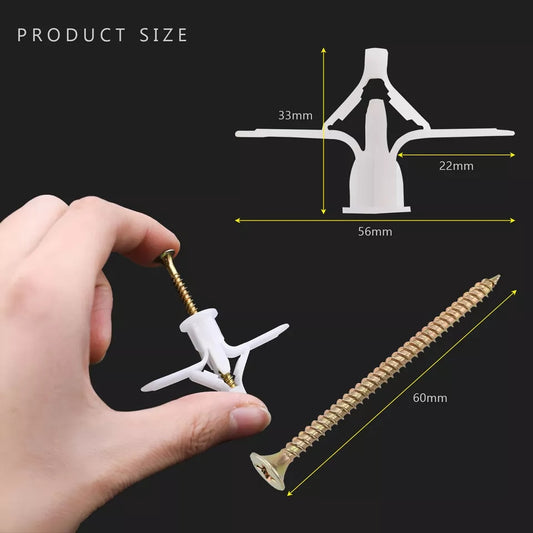 Gipsplaat muurpluggen Expansiebuisschroeven Vlindervliegtuigen~ 5578