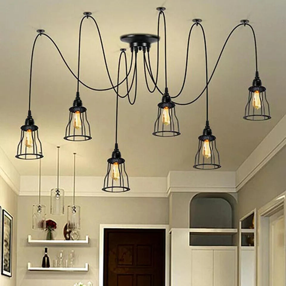 Retro Chandelier Ceiling Spider Light