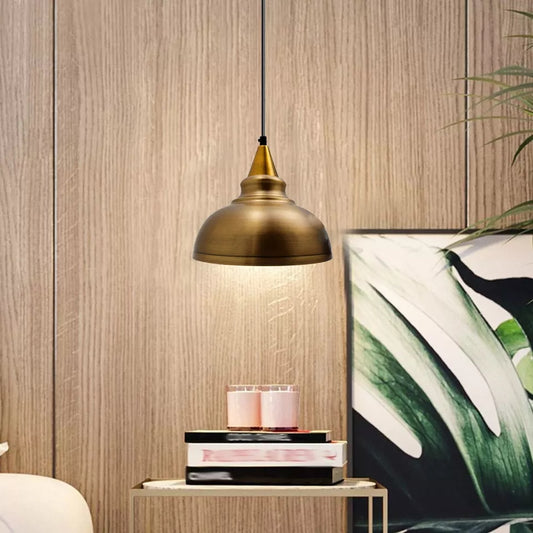 Industriële metalen plafondlamp met eenvoudige montage, gerenoveerde lampenkap~5721