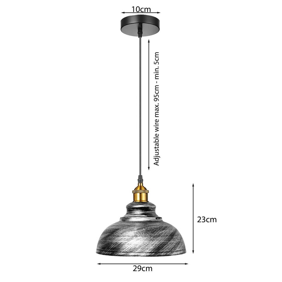 Adjustable Vintage Metal Lampshade 