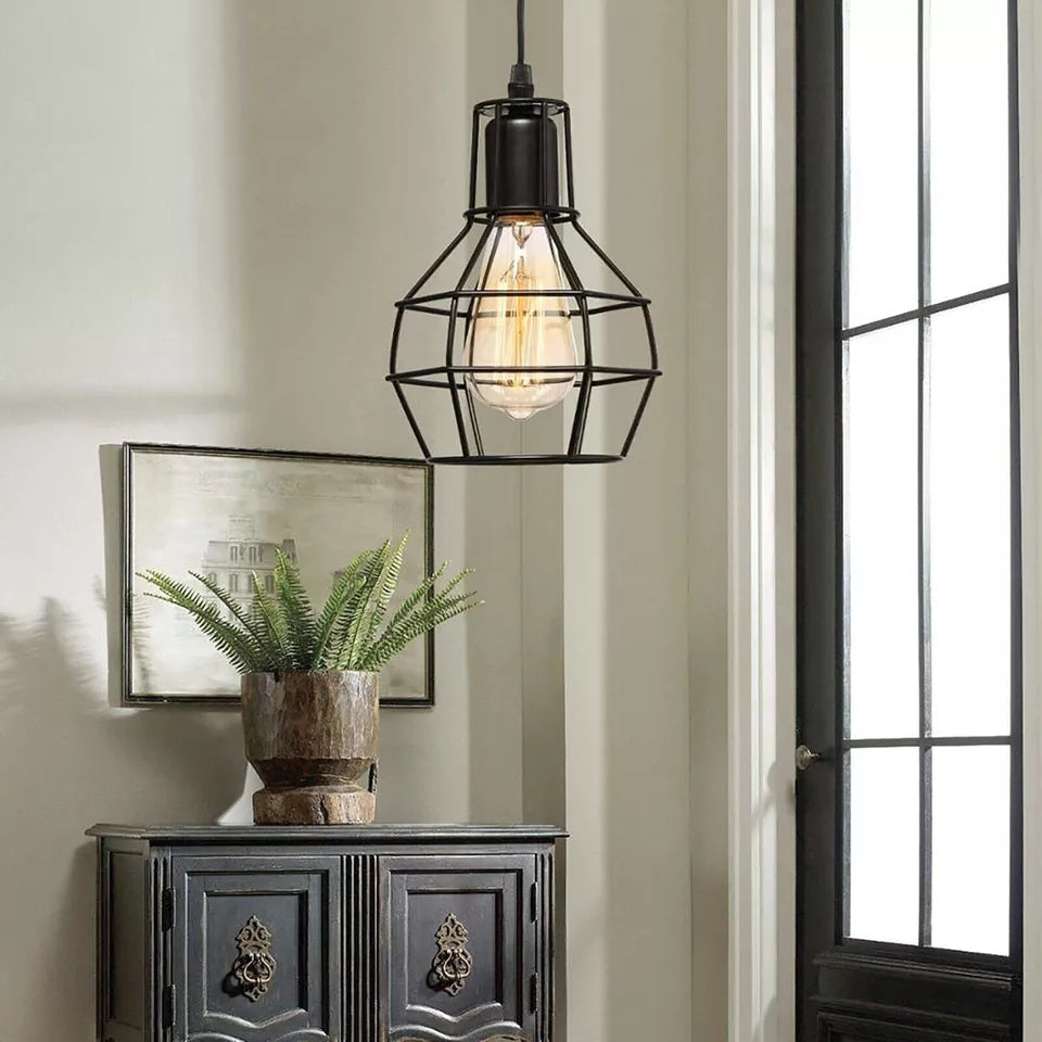 vintage industrial style black metal ceiling pendant light 