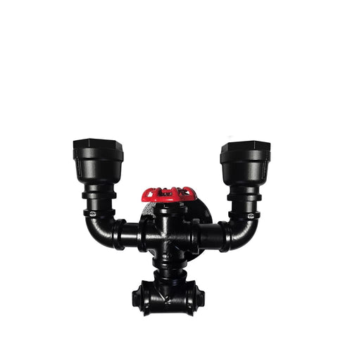 Industriële metalen rustieke dubbele waterpijp wandlamp ~5534