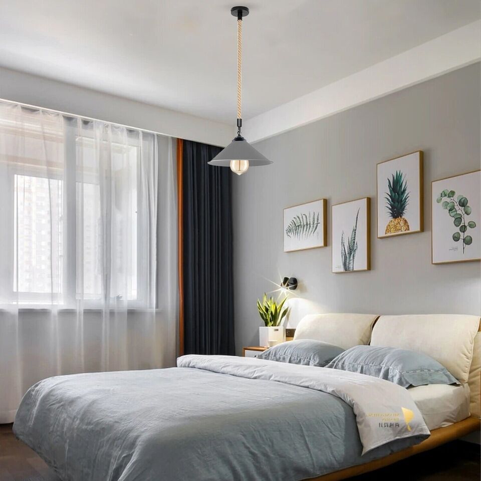 Hemp Rope Hanging Pendant Light