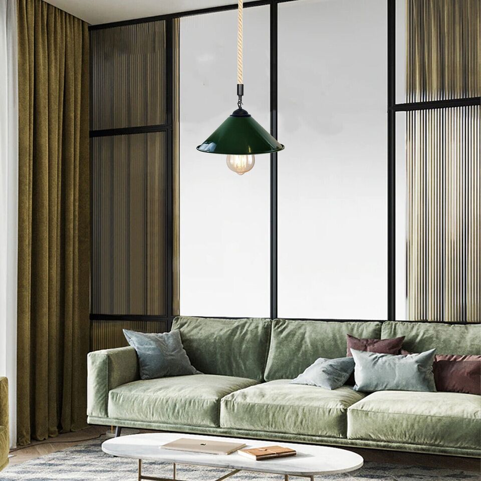  Hemp Rope Hanging Pendant Light