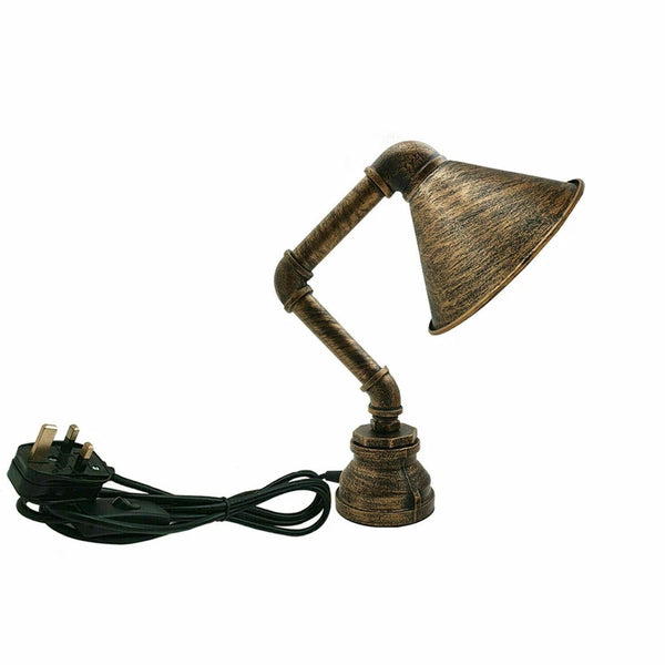 Grote tafellampenkappen Steampunk tafellamp~2260 – Brushed Copper