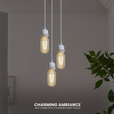 Vintage hanglamphouderset E27-fitting, verstelbare kabel van 95 cm ~4207