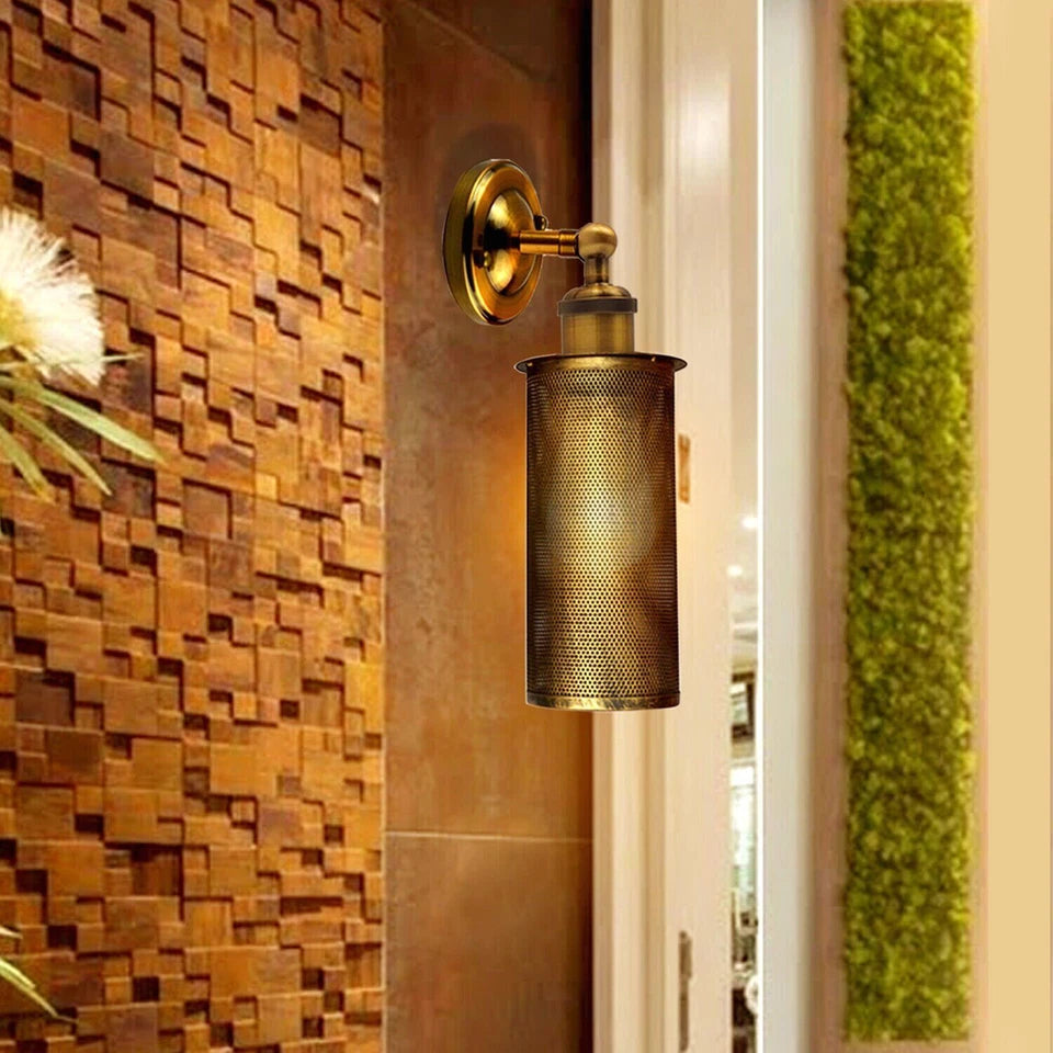 vintage style brass wall lamp