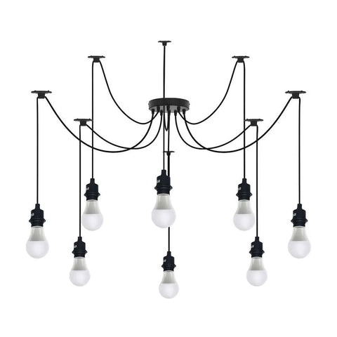 Moderne zwarte hanglamp vintage Spider kroonluchter ~ 5114