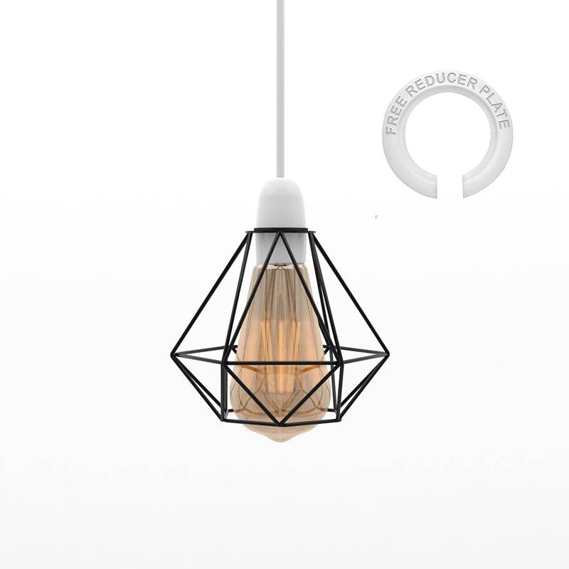 Modern Geometric diamond metal Wire lamp shade