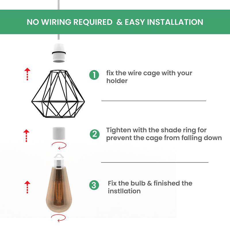 Modern Geometric diamond metal Wire lamp shade-Detail