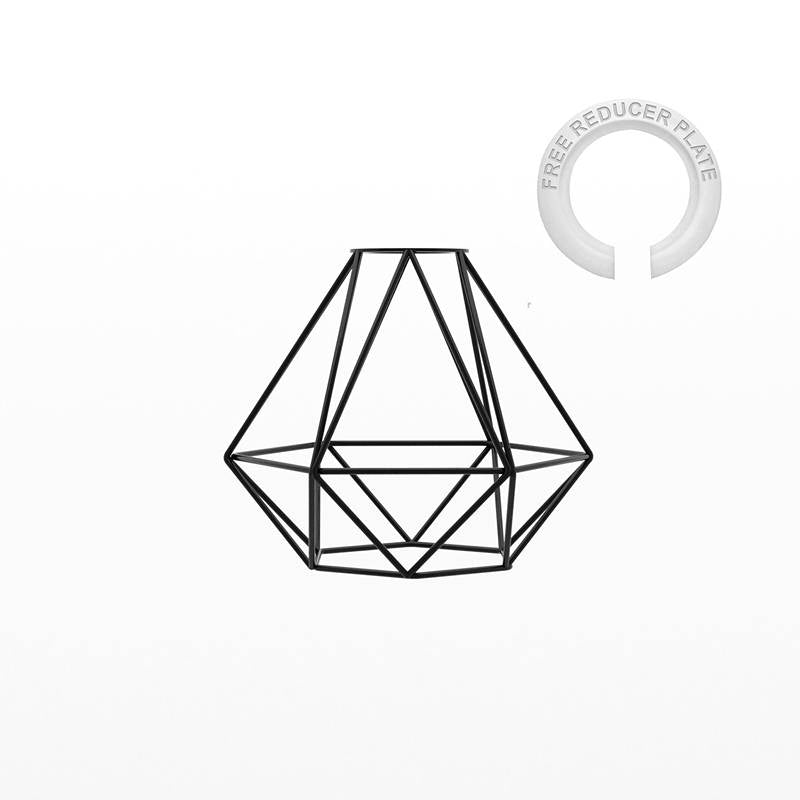 Modern Geometric diamond metal Wire lamp shade