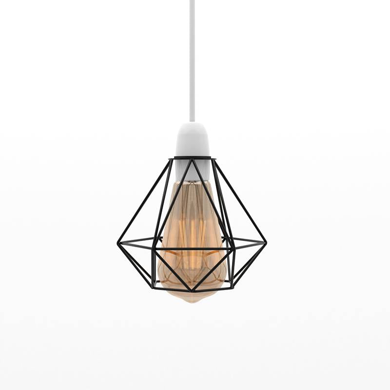 Modern Geometric diamond metal Wire lamp shade