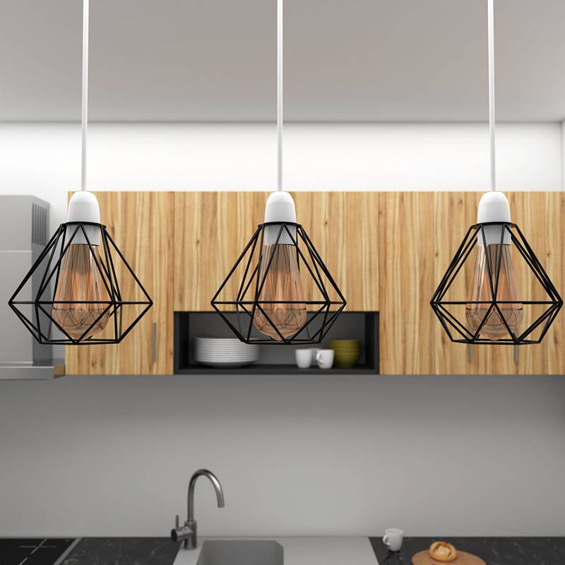 Modern Geometric diamond metal Wire lamp shade-App 1